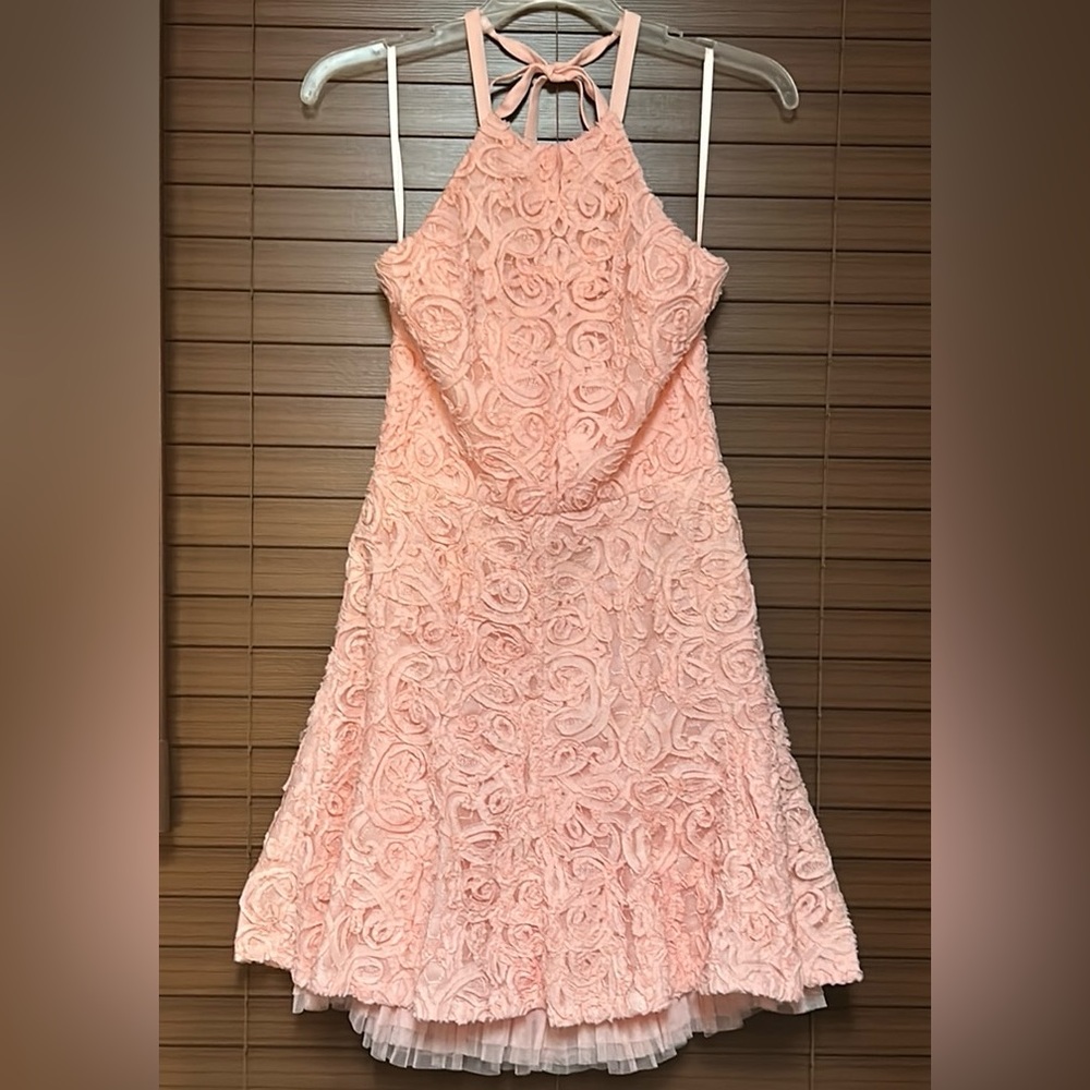 BCBG Max Azria Basanti Soutache Floral Lace Mini Dress